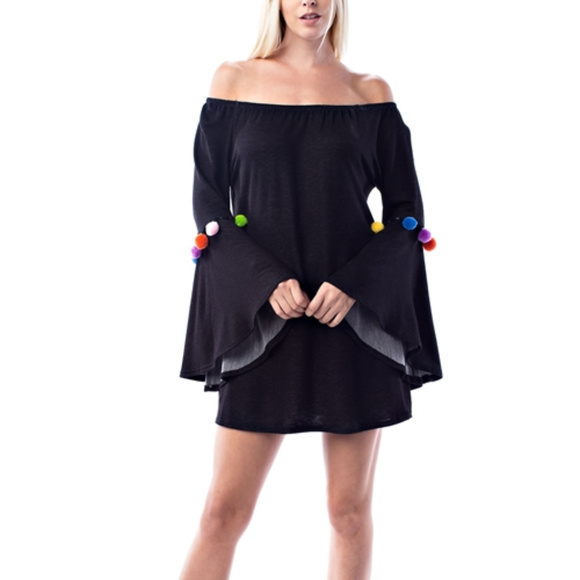 BOHO POM POM DETAILED TUNIC TOP - Picture 2 of 4